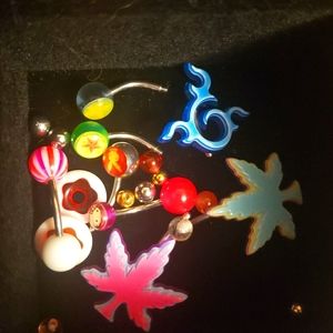 Belly button ring lot